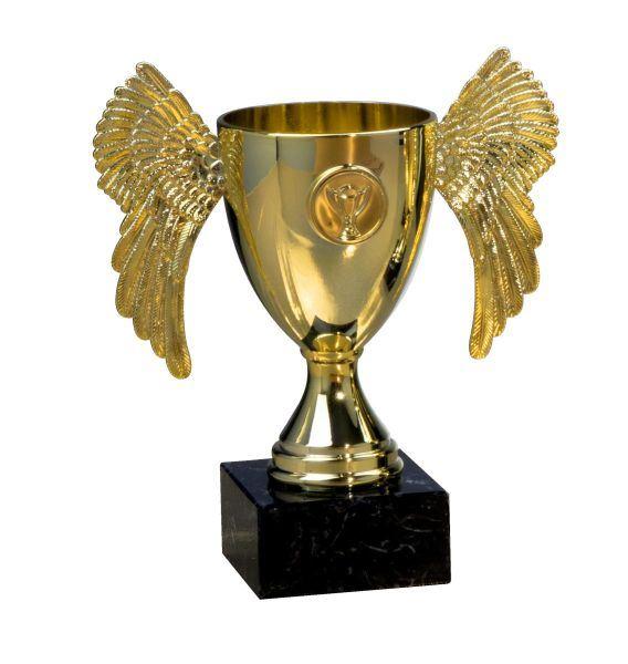 Pokal mit Flügel #56561 goldfarben